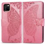 For iPhone 11 Pro Max Butterfly Love Flowers Embossing Horizontal Flip Leather Case For  iPhone 11 Pro Max  with Holder & Card Slots & Wallet & Lanyard(Pink)