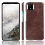 Shockproof Litchi Texture PC + PU Case For Google Pixel 4(Brown)