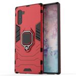 PC + TPU Shockproof Protective Case with Magnetic Ring Holder for Galaxy Note10(Red)