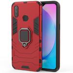 PC + TPU Shockproof Protective Case with Magnetic Ring Holder for Oppo Realme 3(Red)