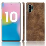 Shockproof Litchi Texture PC + PU Case For Galaxy Note10+ (Brown)