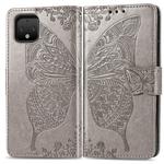 Butterfly Love Flowers Embossing Horizontal Flip Leather Case For Google Pixel 4 with Holder & Card Slots & Wallet & Lanyard(Gray)