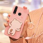 Full Package Anti-falling Silicone Case For Huawei Nova 4（Little White Cat）(Pink)
