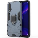 PC + TPU Shockproof Protective Case with Magnetic Ring Holder for Huawei Nova 5 / Nova 5 Pro(Navy blue)