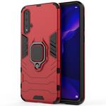 PC + TPU Shockproof Protective Case with Magnetic Ring Holder for Huawei Nova 5 / Nova 5 Pro(Red)