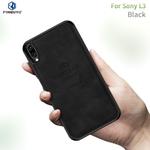 PINWUYO Shockproof Waterproof Full Coverage TPU + PU cloth+Anti-shock cotton Protective Case  for Sony Xperia L3(Black)