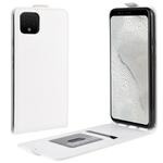 Crazy Horse Vertical Flip Leather Protective Case for Google Pixel 4(white)