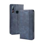 Magnetic Buckle Retro Crazy Horse Texture Horizontal Flip Leather Case for HTC Desire 19+(Desire 19 Plus) , with Holder & Card Slots & Photo Frame(Blue)