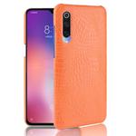 Shockproof Crocodile Texture PC + PU Case For Xiaomi Mi CC9 / Xiaomi Mi CC9mt Meitu Edition(Orange)