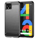 For Google Pixel 4 Brushed Texture Carbon Fiber TPU Case(Black)