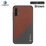 PINWUYO Honors Series Shockproof PC + TPU Protective Case for Huawei Nova 5(Brown)