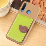 Leaf Buckle Litchi Texture Card Holder PU + TPU Case with Card Slot & Holder & Wallet & Photo Frame for Huawei Nove 4E / P30 Lite(Green)
