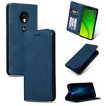 Retro Skin Feel Business Magnetic Horizontal Flip Leather Case for Moto G7 Power European version(Navy Blue)