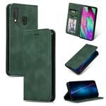 Retro Skin Feel Business Magnetic Horizontal Flip Leather Case for Galaxy A20E & A10E & A202F(Army Green)
