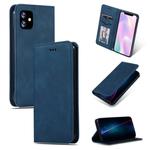 For iPhone 11 Retro Skin Feel Business Magnetic Horizontal Flip Leather Case (Navy Blue)