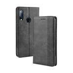 Magnetic Buckle Retro Crazy Horse Texture Horizontal Flip Leather Case for HTC U19E , with Holder & Card Slots & Photo Frame(Black)