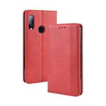 Magnetic Buckle Retro Crazy Horse Texture Horizontal Flip Leather Case for HTC U19E , with Holder & Card Slots & Photo Frame(Red)