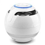 A18 Ball Bluetooth Speaker with LED Light Portable Wireless Mini Speaker Mobile Music MP3 Subwoofer Support TF (White)