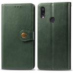 Retro Solid Color Leather Buckle Mobile Phone Protection Leather Case with Photo Frame & Card Slot & Wallet & Bracket Function for Xiaomi Redmi NOTE 7(Green)