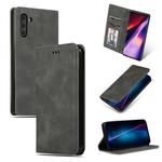 Retro Skin Feel Business Magnetic Horizontal Flip Leather Case for Galaxy Note 10(Dark Gray)
