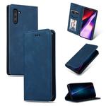 Retro Skin Feel Business Magnetic Horizontal Flip Leather Case for Galaxy Note 10(Navy Blue)