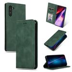 Retro Skin Feel Business Magnetic Horizontal Flip Leather Case for Galaxy Note 10(Army Green)