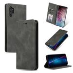 Retro Skin Feel Business Magnetic Horizontal Flip Leather Case for Galaxy Note 10 Pro(Dark Gray)