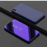 Electroplating Mirror Horizontal Flip PU Leather Case with Holder for Xiaomi Redmi 7A(Purple blue)