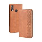Magnetic Buckle Retro Crazy Horse Texture Horizontal Flip Leather Case for Vodafone Smart X9  , with Holder & Card Slots & Photo Frame(Brown)