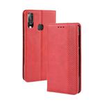 Magnetic Buckle Retro Crazy Horse Texture Horizontal Flip Leather Case for Vodafone Smart X9  , with Holder & Card Slots & Photo Frame(Red)
