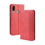 Magnetic Buckle Retro Crazy Horse Texture Horizontal Flip Leather Case for Wiko VIEW 3 LITE , with Holder & Card Slots & Photo Frame(Red)