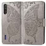 Butterfly Love Flowers Embossing Horizontal Flip Leather Case For Xiaomi CC9 with Holder & Card Slots & Wallet & Lanyard(Gray)