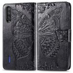 Butterfly Love Flowers Embossing Horizontal Flip Leather Case For Xiaomi Mi CC9e  with Holder & Card Slots & Wallet & Lanyard(Black)