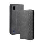 Magnetic Buckle Retro Crazy Horse Texture Horizontal Flip Leather Case for ZTE Blade A7 (2019) , with Holder & Card Slots & Photo Frame(Black)