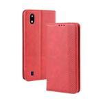 Magnetic Buckle Retro Crazy Horse Texture Horizontal Flip Leather Case for ZTE Blade A7 (2019) , with Holder & Card Slots & Photo Frame(Red)