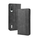 Magnetic Buckle Retro Crazy Horse Texture Horizontal Flip Leather Case for Xiaomi CC9e /A3, with Holder & Card Slots & Photo Frame(Black)