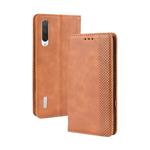 Magnetic Buckle Retro Crazy Horse Texture Horizontal Flip Leather Case for Xiaomi CC9e /A3, with Holder & Card Slots & Photo Frame(Brown)