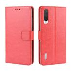 Retro Crazy Horse Texture Horizontal Flip Leather Case for Xiaomi CC9e /A3  , with Holder & Card Slots & Photo Frame(Red)
