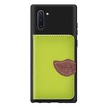 Leaf Buckle Litchi Texture Card Holder PU + TPU Case with Card Slot & Wallet & Holder & Photo Frame for Galaxy Note10(Green)