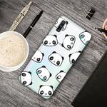 Fashion Soft TPU Case 3D Cartoon Transparent Soft Silicone Cover Phone Cases For Galaxy A50(Facial Bear)