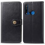 Retro Solid Color Leather Buckle Mobile Phone Protection Leather Case with Lanyard & Photo Frame & Card Slot & Wallet & Bracket Function for Huawei P20 lite 2019 / Nova 5i(Black)