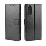 Retro Crazy Horse Texture Horizontal Flip Leather Case for Sony Xperia 2 , with Holder & Card Slots & Photo Frame(Black)