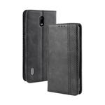 Magnetic Buckle Retro Crazy Horse Texture Horizontal Flip Leather Case for Nokia 3.1 C , with Holder & Card Slots & Photo Frame(Black)