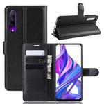 Litchi Texture Horizontal Flip Leather Case for Honor 9X / Honor 9X Pro , with Wallet & Holder & Card Slots(black)