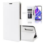 R64 Texture Single Fold Horizontal Flip Leather Case for Honor 9X / Honor 9X Pro, with Holder & Card Slots & Wallet(white)