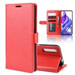 R64 Texture Single Fold Horizontal Flip Leather Case for Honor 9X / Honor 9X Pro, with Holder & Card Slots & Wallet(red)