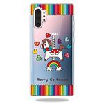 Fashion Soft TPU Case 3D Cartoon Transparent Soft Silicone Cover Phone Cases For Galaxy Note10+(Merry-go-round)