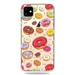 For iPhone 11 Fashion Soft TPU Case 3D Cartoon Transparent Soft Silicone Cover Phone Cases (Doughnut)