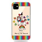 For iPhone 11 Fashion Soft TPU Case 3D Cartoon Transparent Soft Silicone Cover Phone Cases (Merry-go-round)