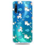 Fashion Soft TPU Case 3D Cartoon Transparent Soft Silicone Cover Phone Cases For Huawei Nova5i / P20 Lite 2019(Cloud Horse)